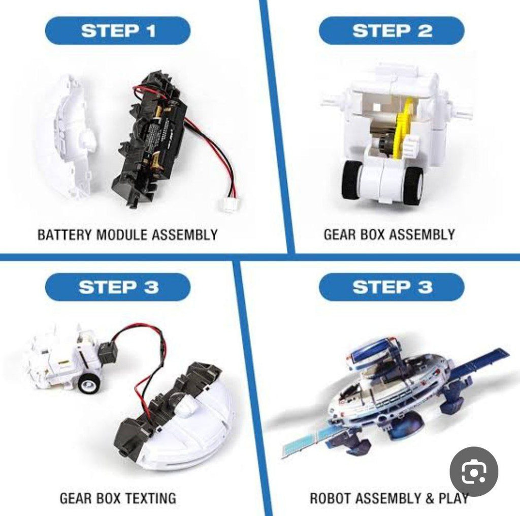 مجموعة ألعاب أسطول الفضاء 6 في 1 تعمل بالطاقة الشمسية