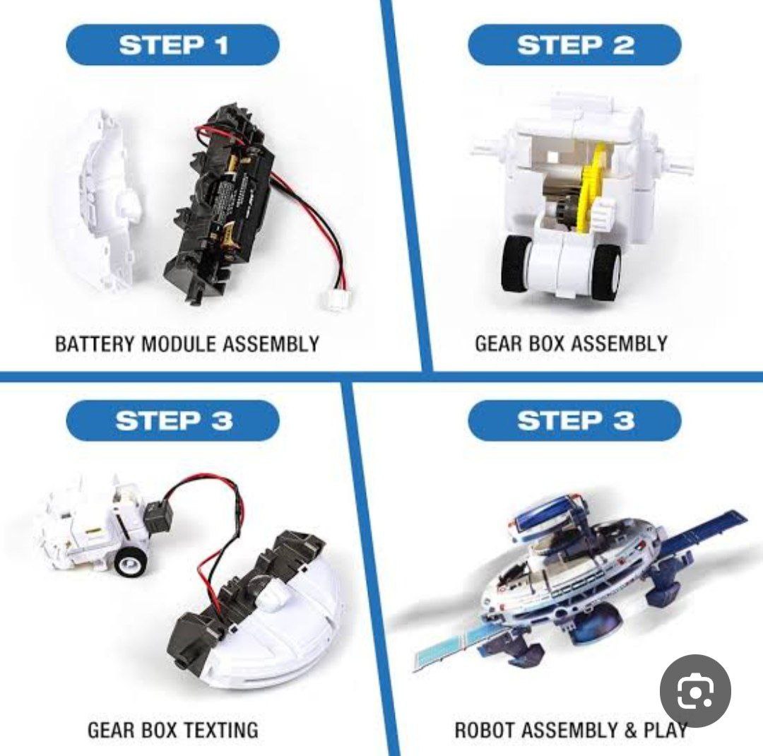 مجموعة ألعاب أسطول الفضاء 6 في 1 تعمل بالطاقة الشمسية