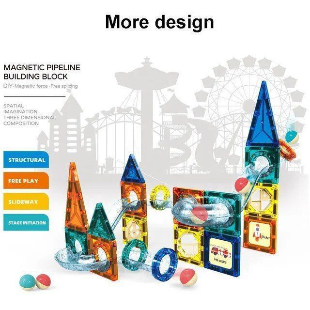 مكعبات بناء مغناطيسية 73 قطعة